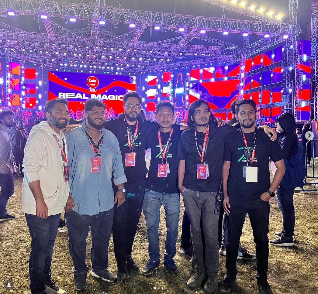 Studio Z BD team at Coke Studio Bangla Live 2023