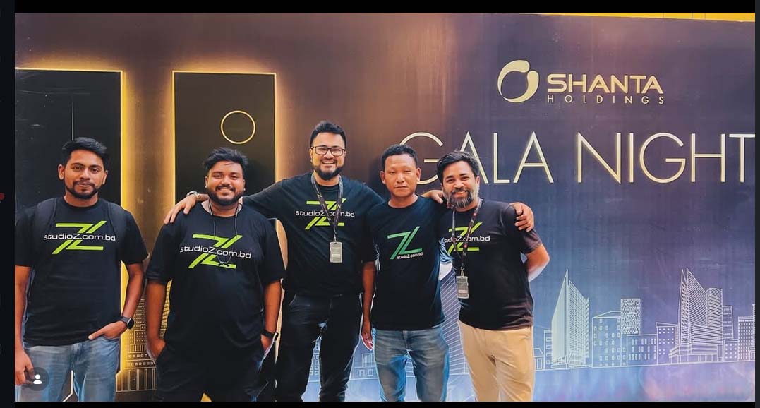 Studio Z BD team at Shanta Gala Night — Dhaka Tower Launch